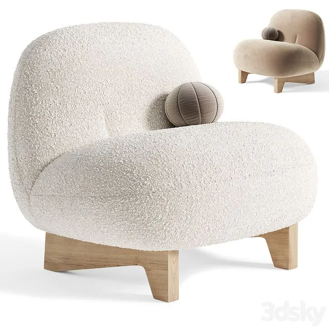 Armchair Elvit Cozy Ginger By sofa 3D Model Armchair Elvit Cozy Ginger By sofa 3D Model
