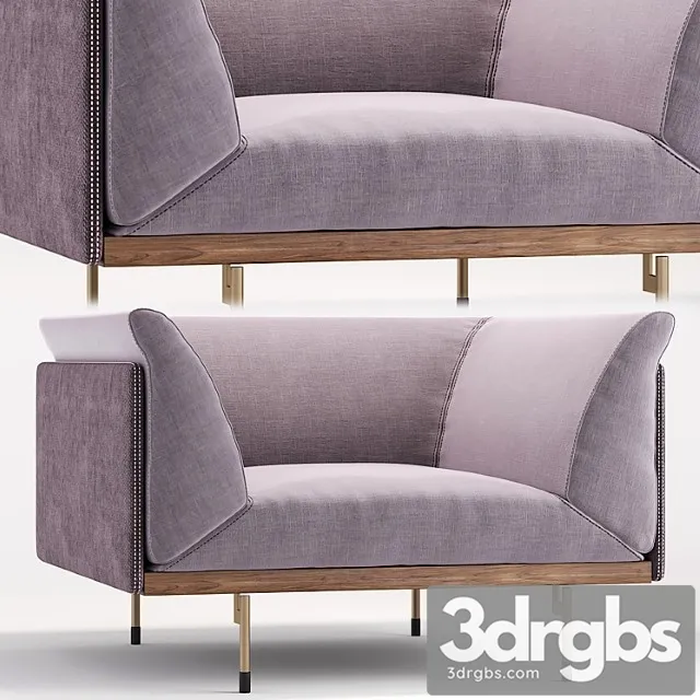 Armchair enne corio 3D Model Download