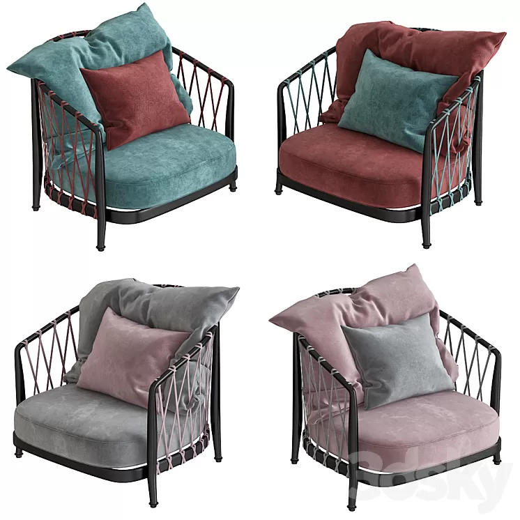 Armchair Erica CITTERIO 3D Model