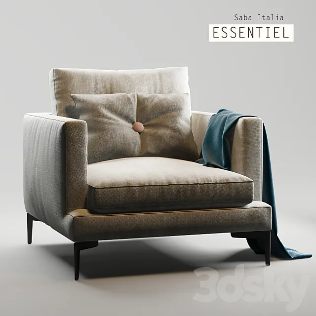 Armchair Essentiel Saba Italia Milano 2016 ESS POL B 3DModel