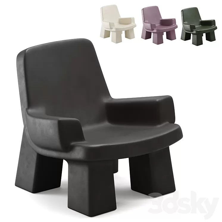 Armchair Faye Toogood Fudge Chair 3D Model Free Download