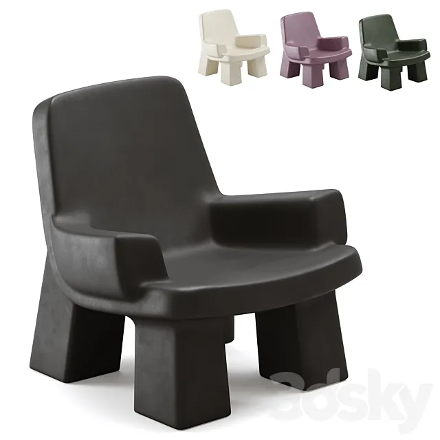 Armchair Faye Toogood Fudge Chair 3D Model