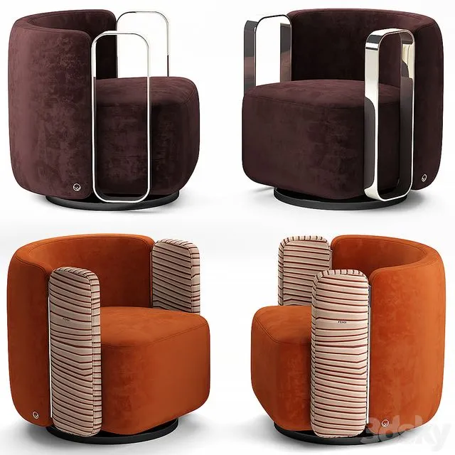 Armchair fendi casa 3D Model