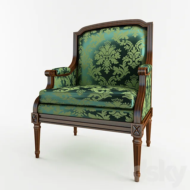 Armchair FRANCESCO MOLON 3D Model Armchair FRANCESCO MOLON 3D Model