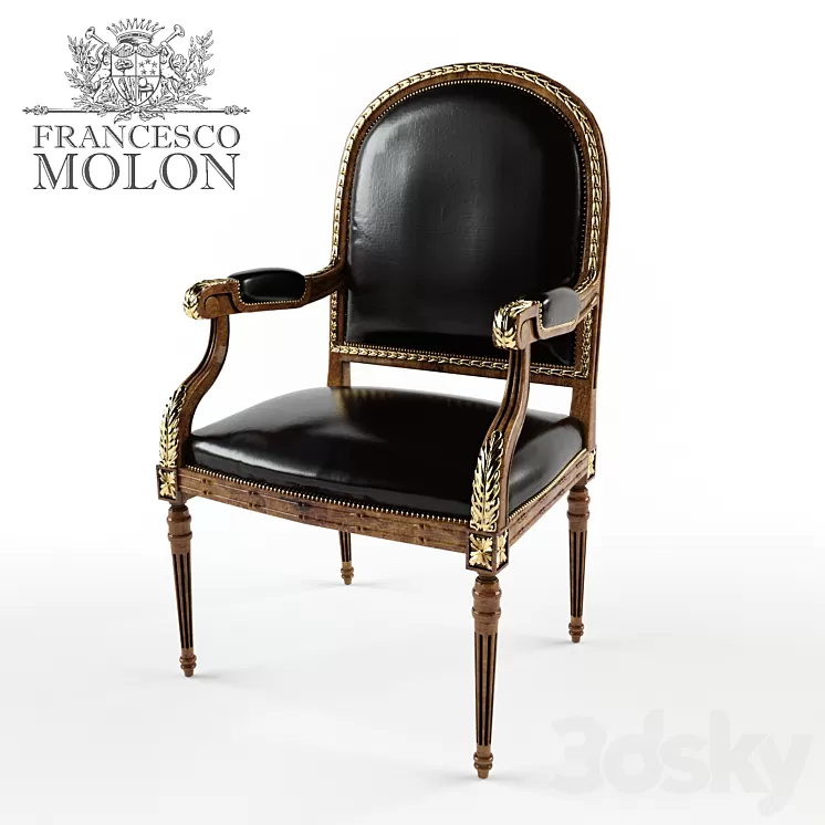 Armchair Francesco Molon 3D Model Armchair Francesco Molon 3D Model