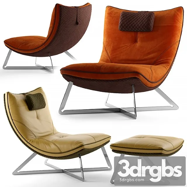 Armchair gamma scarlett 3D Model Download