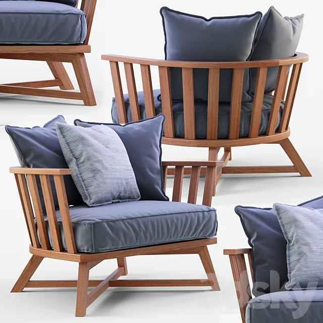 Armchair Gervasoni INOUT 707 3D Model