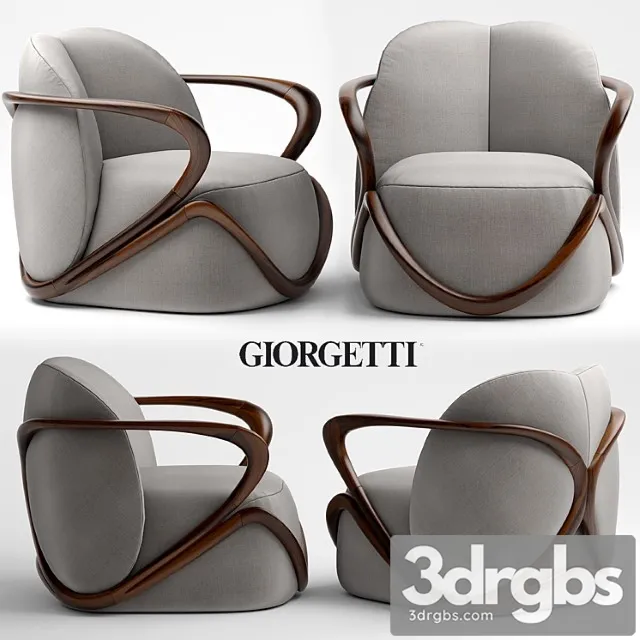 Armchair giorgetti hug 3D Model Download