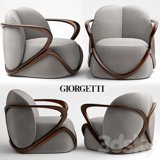 Armchair Giorgetti Hug 3D Model