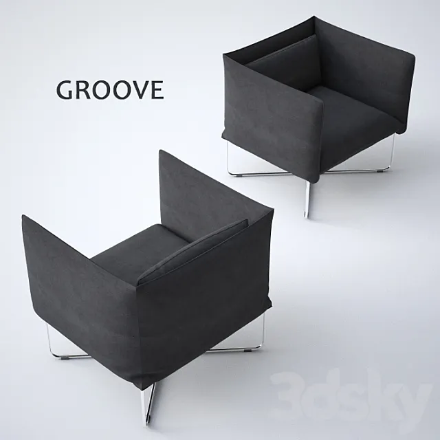 Armchair GROOVE 3D Model Armchair GROOVE 3D Model