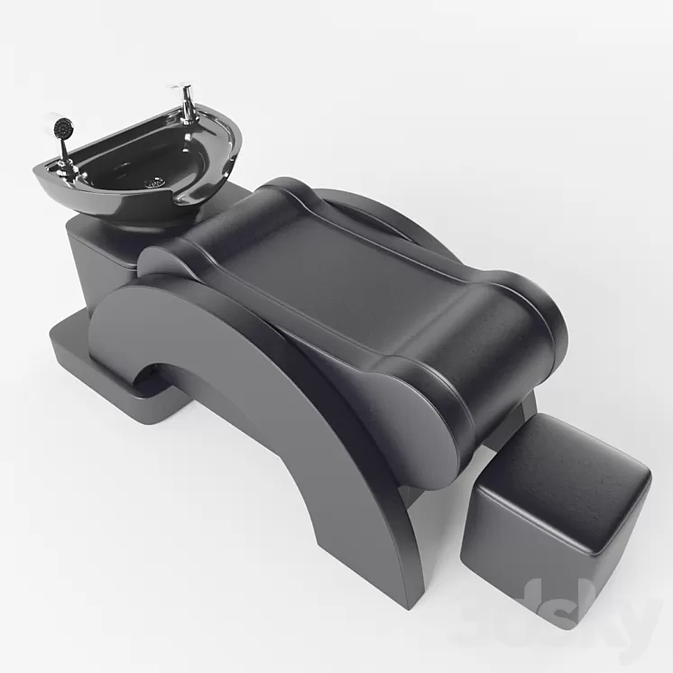 Armchair hairdresser for shampooing 3D Model
