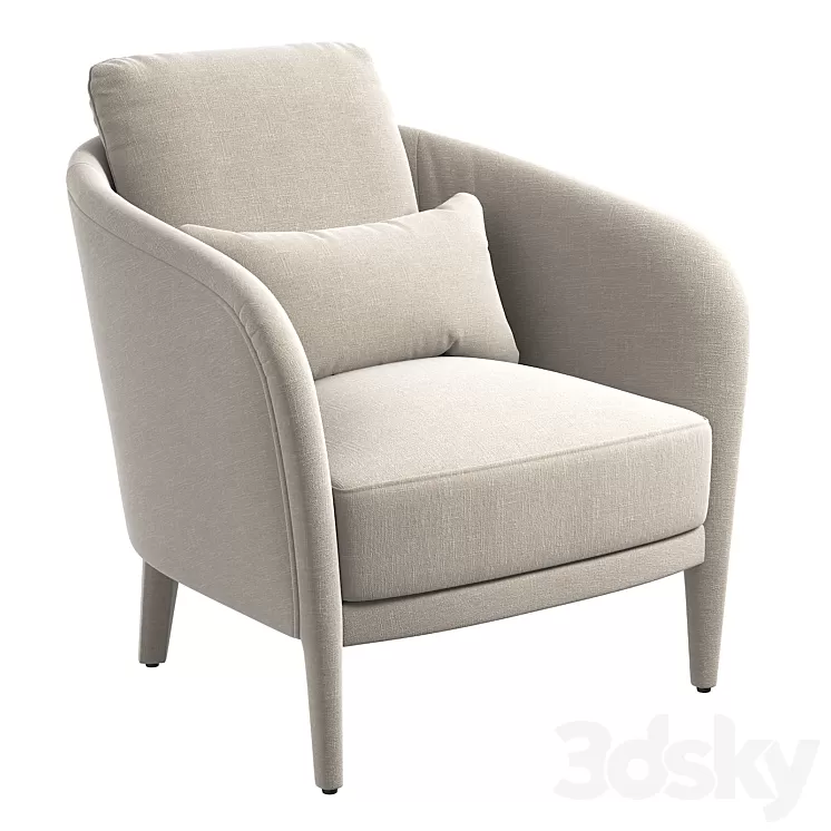 Armchair Hugues La Redoute 3D Model Armchair Hugues La Redoute 3D Model