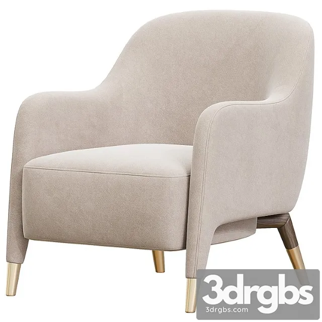 Armchair in linen molteni 3D Model Download