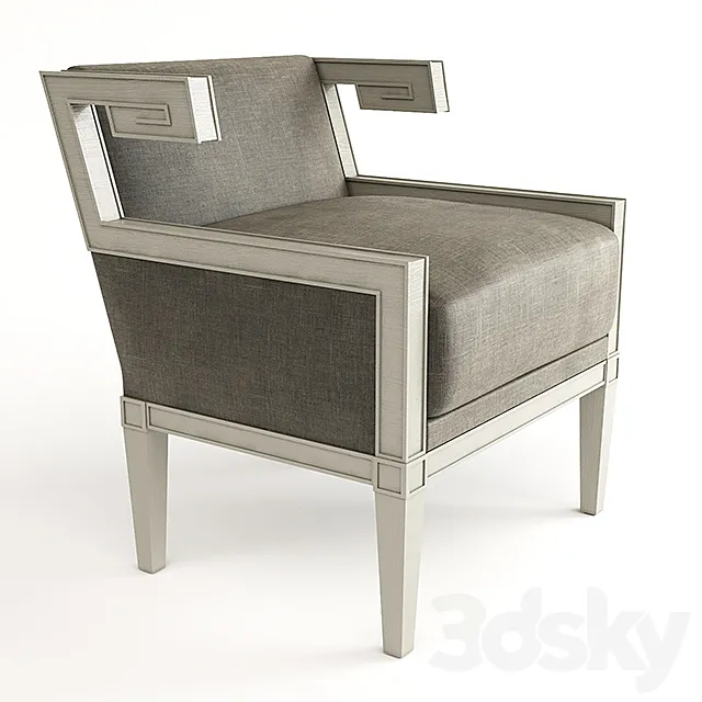 Armchair Jean Louis Deniot Troy 3D Model Armchair Jean Louis Deniot Troy 3D Model