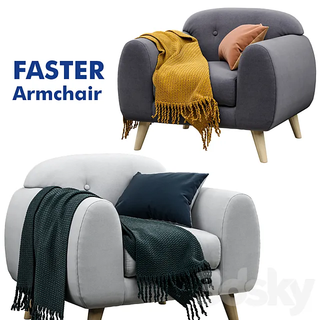 Armchair Jysk FASTER 3D Model Armchair Jysk FASTER 3D Model