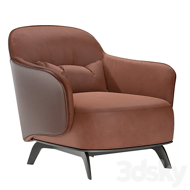 Armchair Kaori poliform 3D Model