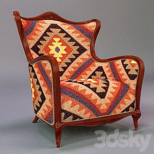 Armchair-kilim 3D Model Armchair-kilim 3D Model