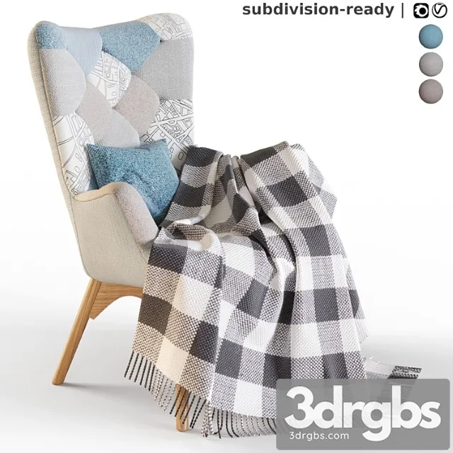 Armchair la forma knut patchwork