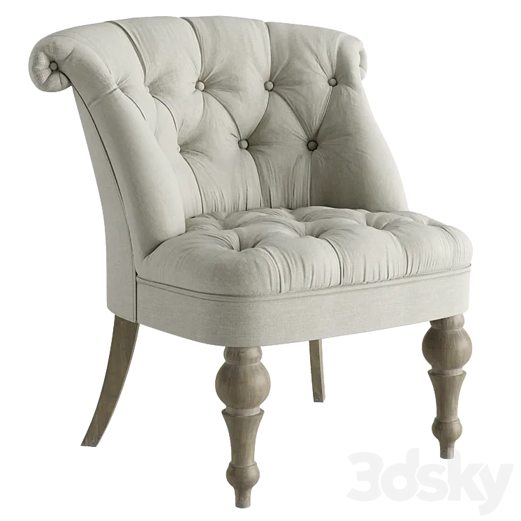 Armchair La Redoute with padding Adélia 3D Model Free Download