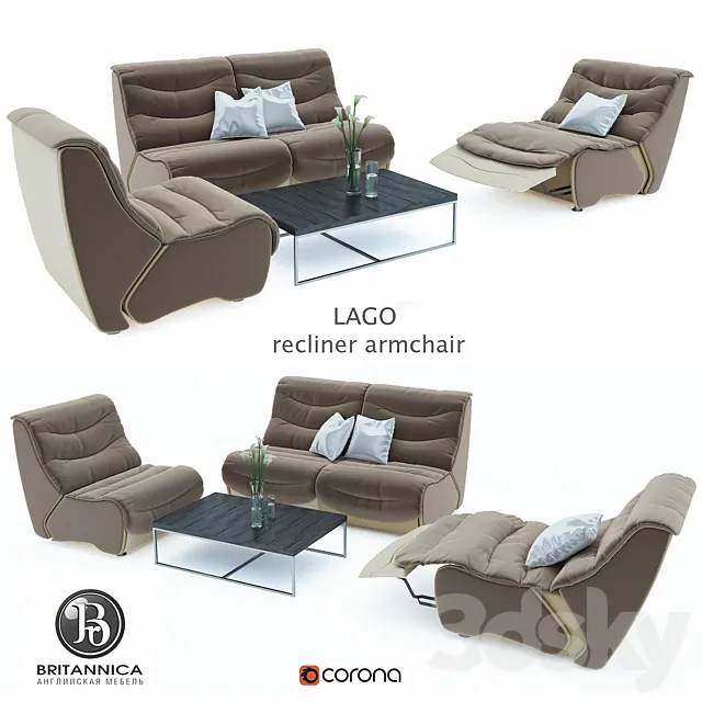 Armchair “Lago” Recliner. Britannica 3DModel Armchair “Lago” Recliner. Britannica 3DModel