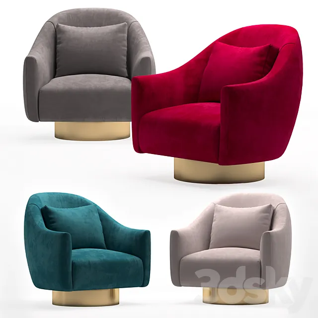 Armchair Laskasas Donald 3D Model