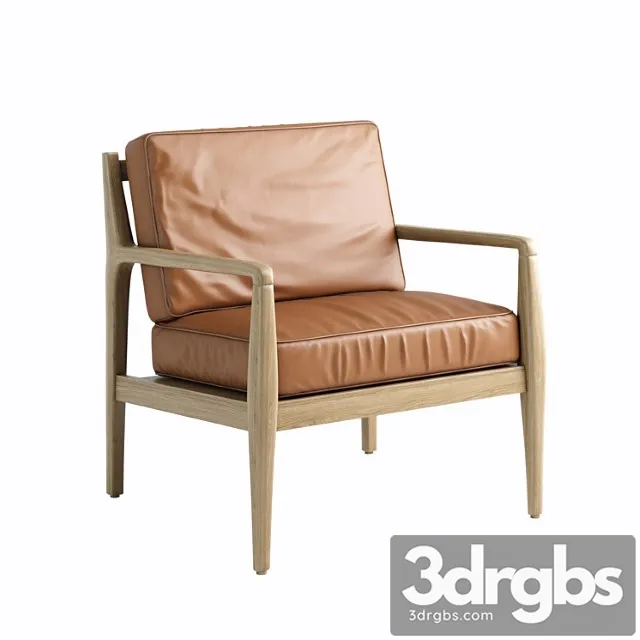 Armchair leather dilma la redoute 3D Model Download