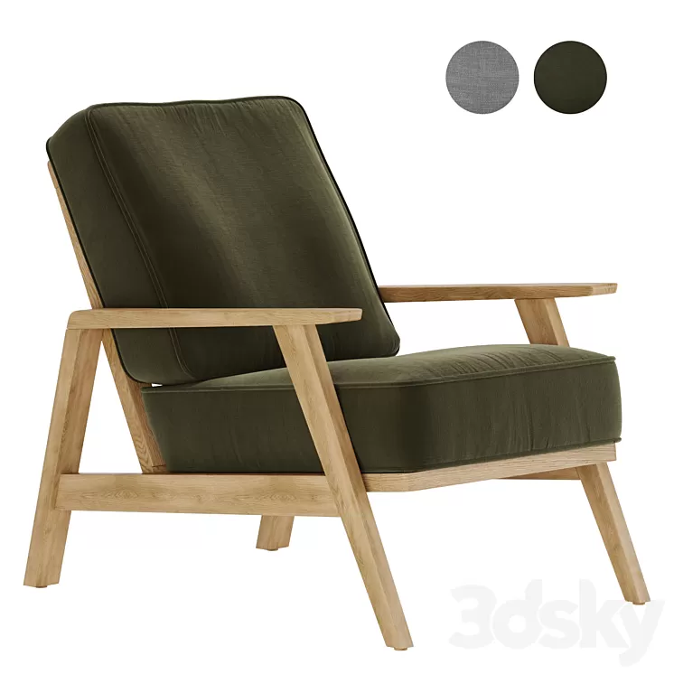 Armchair Linna La Redoute 3D Model Armchair Linna La Redoute 3D Model