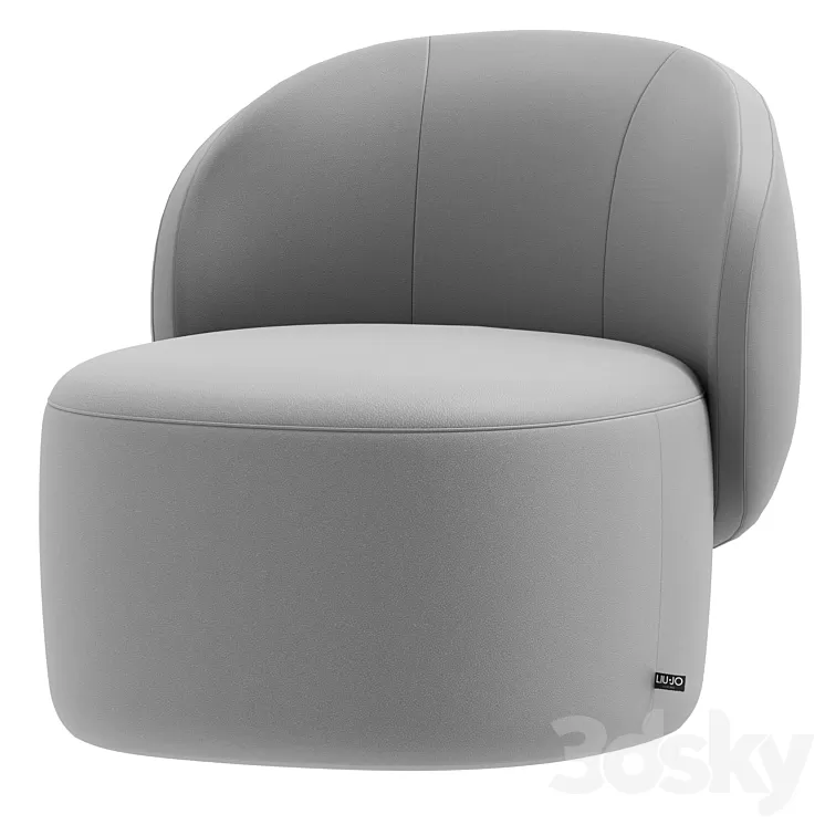 Armchair Liu Jo Guest Loveseat 3D Model Armchair Liu Jo Guest Loveseat 3D Model