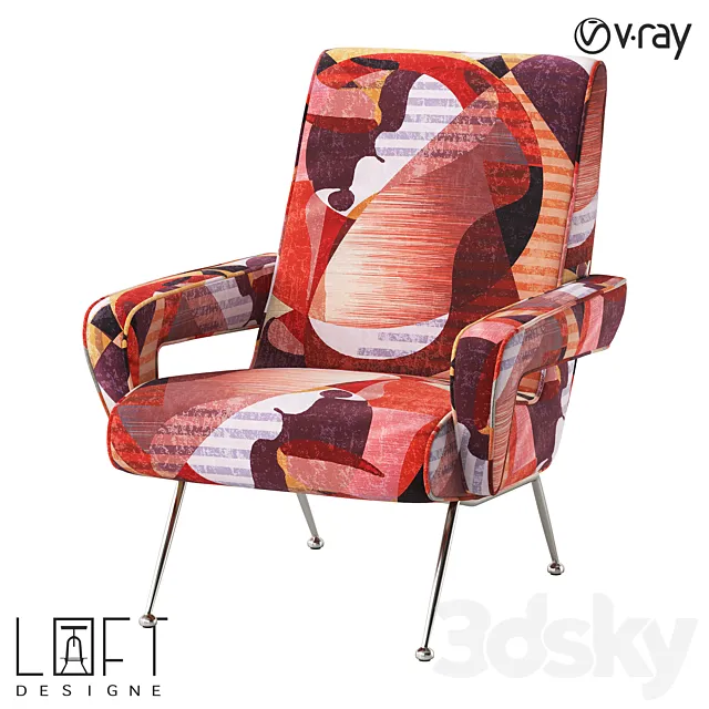 Armchair LoftDesigne 30838 model 3D Model Armchair LoftDesigne 30838 model 3D Model