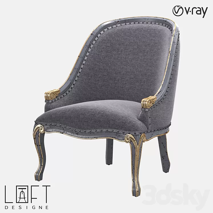Armchair LoftDesigne 3729 model 3D Model Armchair LoftDesigne 3729 model 3D Model