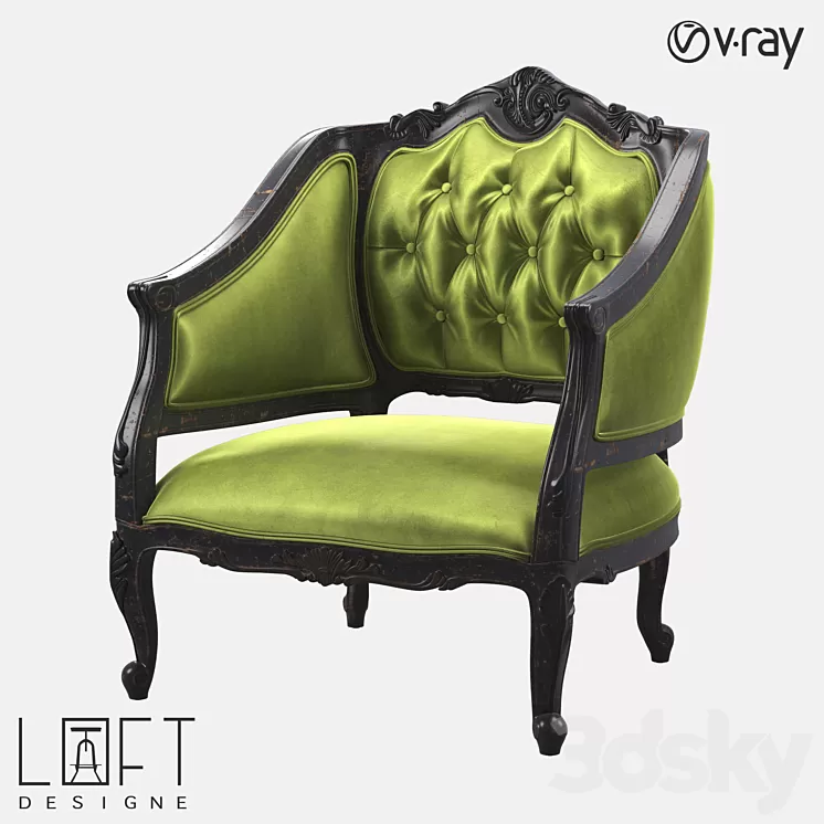 Armchair LoftDesigne 3870 model 3D Model Armchair LoftDesigne 3870 model 3D Model