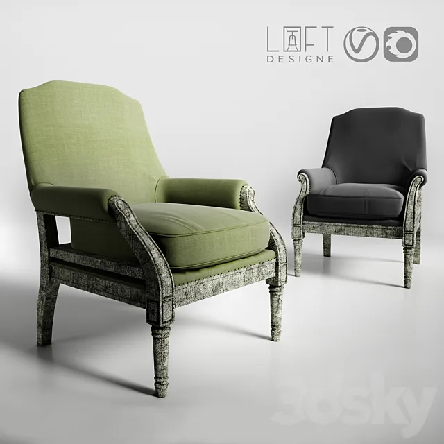 Armchair Loftdesigne model 155 3DModel