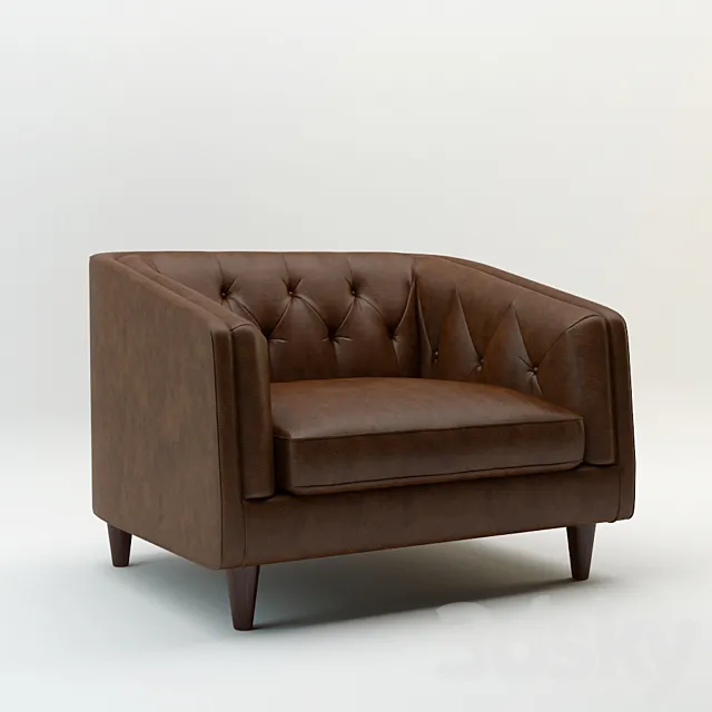 Armchair Loise 3D Model Armchair Loise 3D Model
