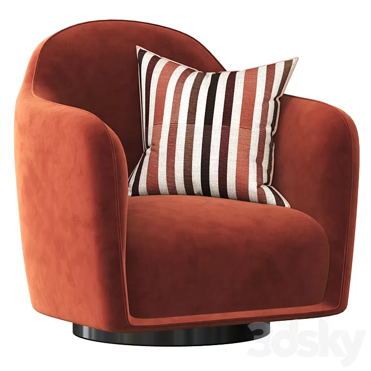 Armchair Longhi Vivienne chair 3D Model Armchair Longhi Vivienne chair 3D Model