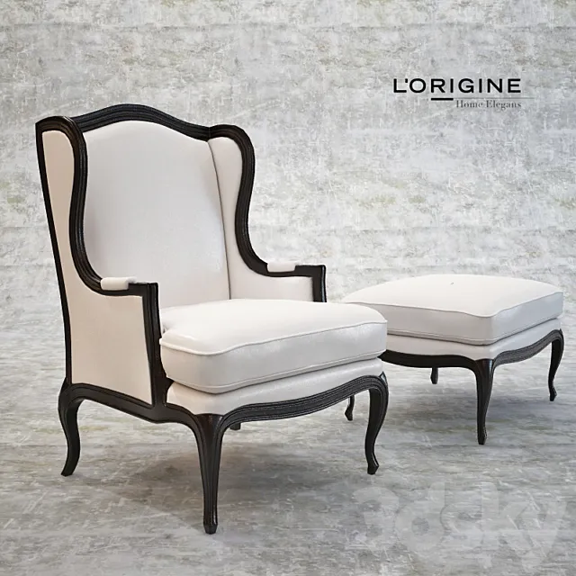 Armchair L’Origine APRL 127 3D Model Armchair L’Origine APRL 127 3D Model