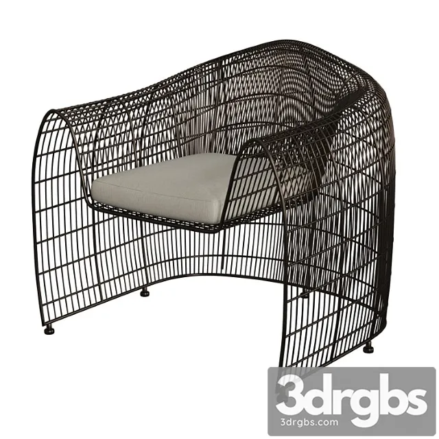 Armchair lulu club 3D Model Download