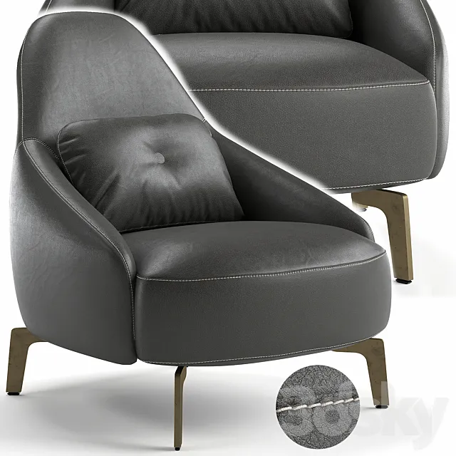 Armchair LX695 Leolux LX 3DModel