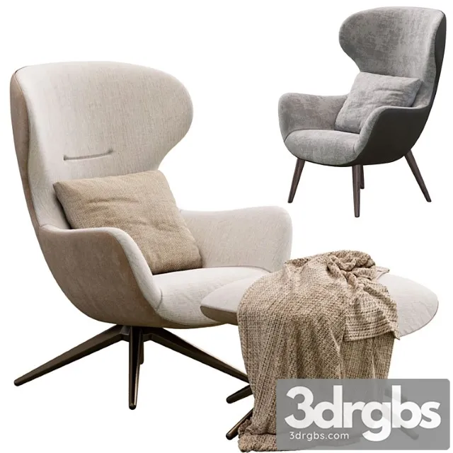 Armchair Mad Joker By Poliform 3D Model Download