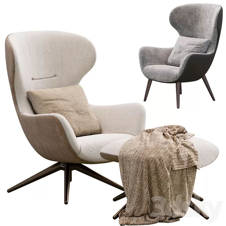 Armchair Mad Joker By Poliform 3D Model Free Download