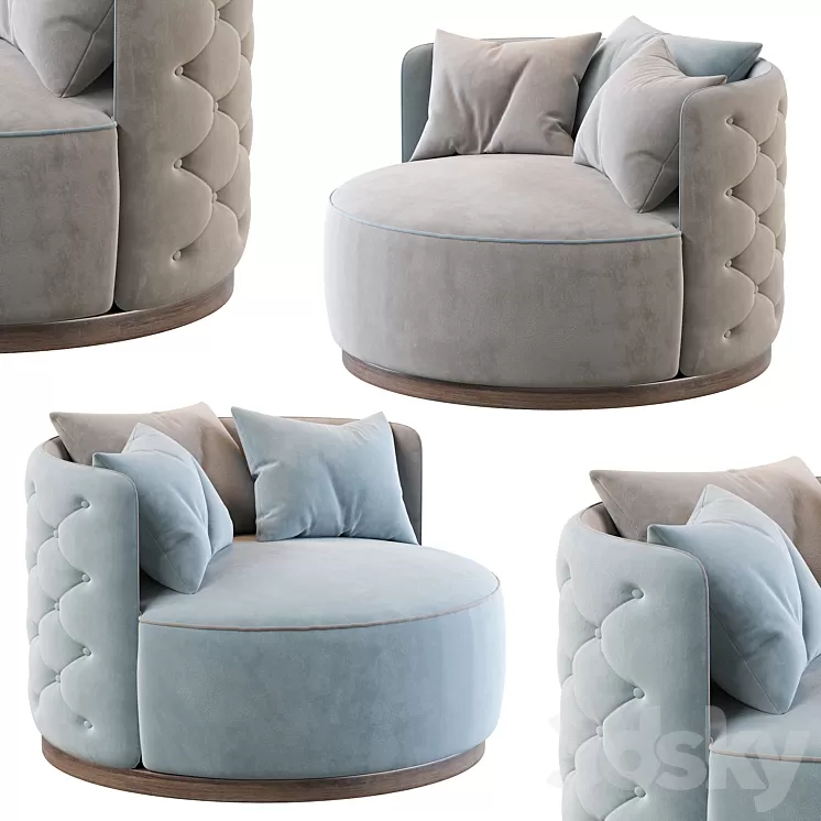 Armchair mademoiselle 3D Model Armchair mademoiselle 3D Model