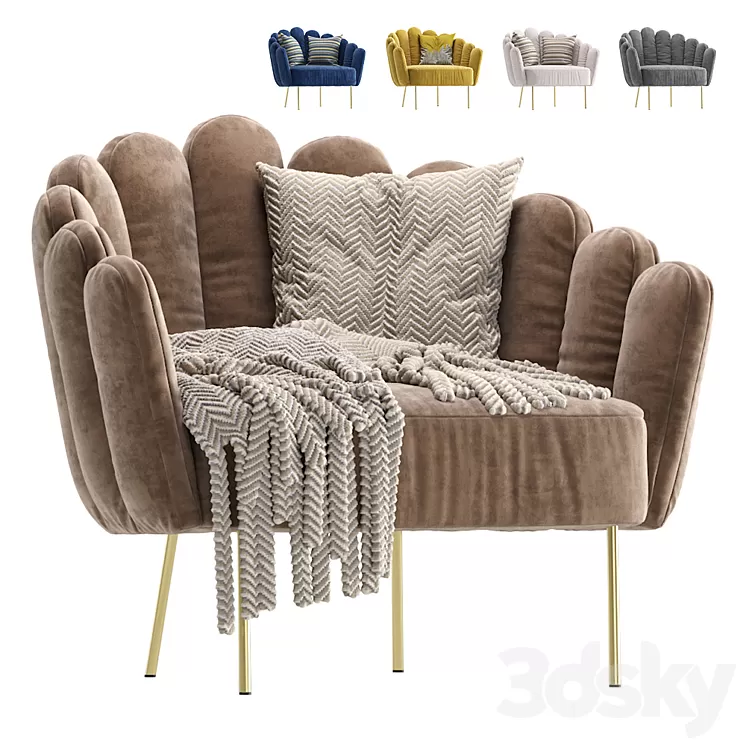 Armchair MADISON Cazarina Interiors/?????? ??????? 3D Model Armchair MADISON Cazarina Interiors/?????? ??????? 3D Model