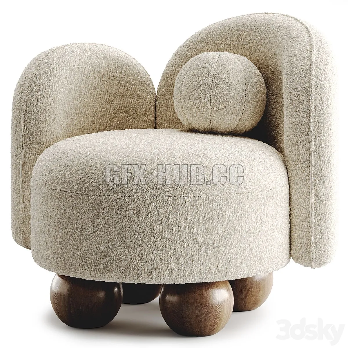 Armchair Manon by NohoHome 3D Model