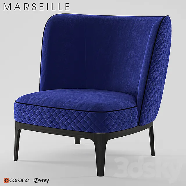 Armchair Marcel Aesthetics 3D Model Armchair Marcel Aesthetics 3D Model