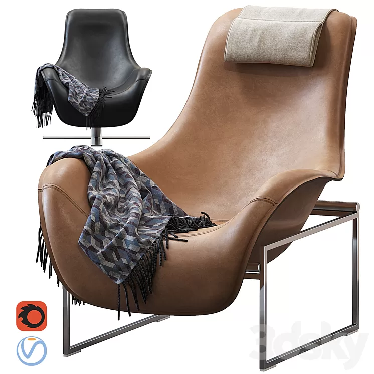 Armchair MART by B&b Italia 3D Model Free Download