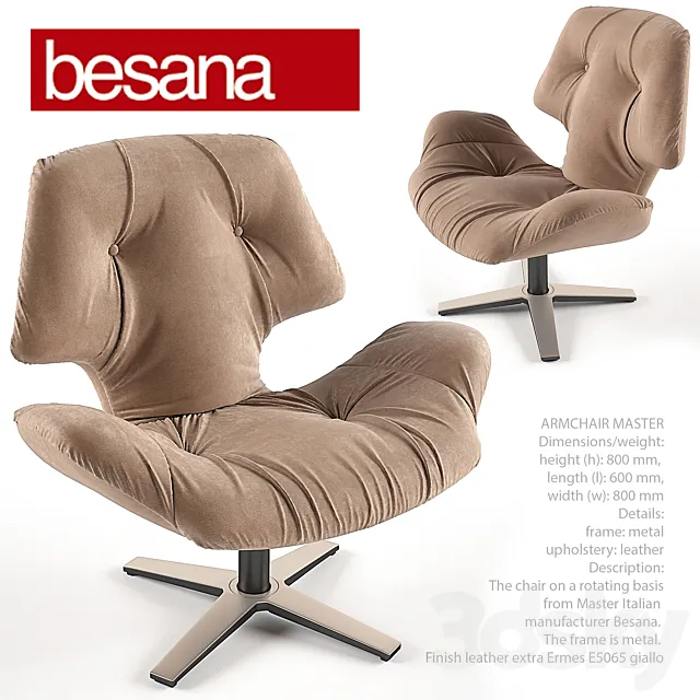 Armchair Master Besana 3DModel