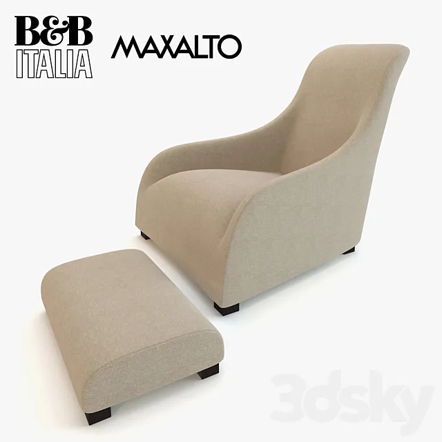 Armchair Maxalto Kalos Apta 3DModel Armchair Maxalto Kalos Apta 3DModel
