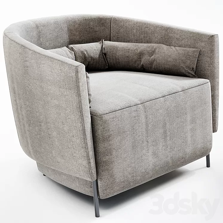 Armchair melodia by oak 3D Model Armchair melodia by oak 3D Model