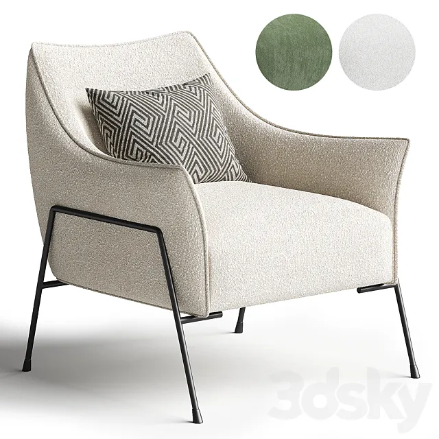 Armchair Melody | Dantone Home 3D Model Armchair Melody | Dantone Home 3D Model