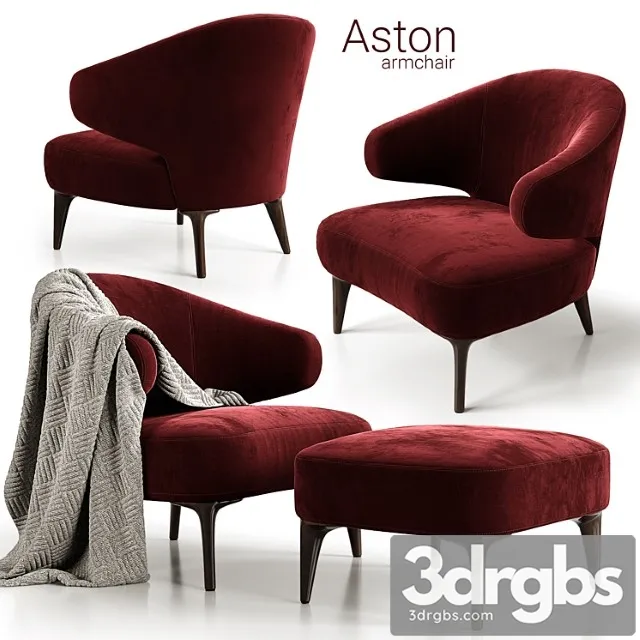 Armchair minotti aston 2 3D Model Download