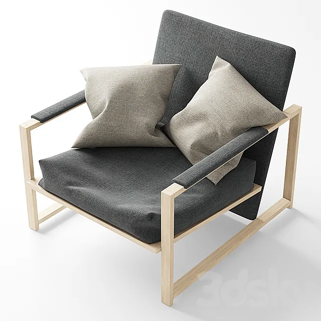 Armchair MINOTTI ATLAN 3D Model Armchair MINOTTI ATLAN 3D Model